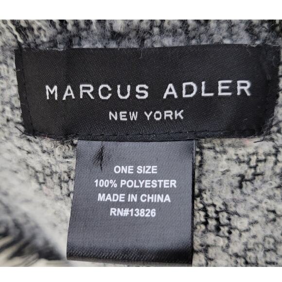 Marcus Adler New York Scarf/Shawl Sequined Black/Gray Fringed Cozy Winter Warm - Picture 8 of 9
